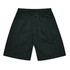 Green kids' sports shorts with an elastic waistband and a logo on one side. Suitable for athletic activities.