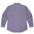 A long sleeve button-up shirt in a purple check pattern, featuring a back yoke and button cuffs.