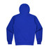 A blue hoodie featuring a hood and long sleeves, with a plain back and no visible branding.
