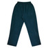 Dark green track pants with an elastic waistband and a straight leg cut. Features a simple design and branding.