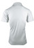 A light-coloured men's polo shirt with a classic collar and short sleeves, featuring a logo on the back.