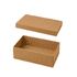 A small natural cardboard gift box, featuring a removable top and a rectangular shape in a light brown colour.