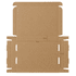 A brown die-cut packaging box with locking lid, measuring 23×16.5×2.2 cm. Features a logo on the surface.