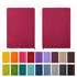 A textured PU hard cover notebook in pink, with additional colour options displayed below. Features an elastic closure.
