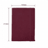 A burgundy textured PU hard cover notebook with elastic closure and dimensions of 14.5cm by 21.5cm.