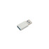 A USB data blocker in silver with blue connectors, designed for standard charging.