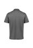 A grey short sleeve polo shirt with a collar and a logo on the back. Suitable for casual wear.