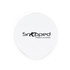 A white circular case with a logo on the front featuring the text 'Snapped Precisions'.