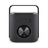 A black Hudson Bluetooth speaker with a round control dial and a handle at the top.