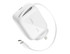A white 45W wall charger with a retractable design and a USB-C cable attached, featuring a logo.