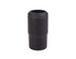 A drink bottle in matte black with a cylindrical design, featuring a top opening and a smooth, sleek finish.
