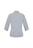 A women's 3/4 sleeve button-up shirt in a classic checked pattern, featuring a fitted silhouette and a collar.