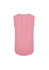 A pink sleeveless blouse featuring pleat details on the back, showcasing a simple and elegant design.