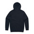 A navy hoodie featuring a hood and long sleeves, with a simple design and no visible branding.