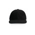 A black corduroy cap with a curved brim, featuring a logo on the front.