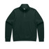 A dark green half zip crew jumper with a classic fit and a collar, featuring a small logo.