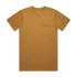 A classic pocket tee in a warm mustard colour, featuring a single chest pocket and short sleeves.
