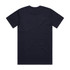 A classic navy t-shirt featuring a crew neckline and short sleeves. The back is plain with no graphics.
