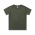 A kids' classic tee in olive green, featuring a simple design and a logo at the neckline area.