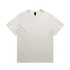 A heavy faded tee in a light cream colour, featuring a crew neckline and short sleeves, with a logo on the label.