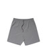 Active shorts in a light grey colour with an elastic waistband and drawstring. Features a logo on the hem.