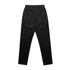 Black lounge pants with a relaxed fit, featuring an elastic waistband and two back pockets.