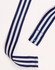 Striped apron straps in navy blue and light blue, featuring a loop for attachment. Includes branding on the strap.