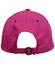 A pink cap featuring adjustable strap and ventilation holes at the back. It has a logo detail on the side.