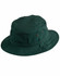 A green soft washed bucket hat with a round crown and a wide brim, featuring ventilation holes.