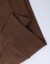 A brown half-zip collar fleece jumper with a soft texture and folded cuffs. Features a branding logo.