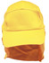 A yellow poly cotton legionnaire hat featuring a curved peak and a protective flap at the back. Brand logo visible.