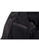 A black Long Line Stadium Jacket features a soft interior lining and an interior pocket. It has a simple design with a logo.