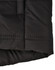 A black sustainable seamless parka jacket featuring a 3D cut with visible stitching details. It has a logo.