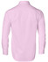 A pink men's button-up shirt with long sleeves and a dobby striped pattern, featuring a logo.