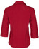A red women's Cooldry 3/4 sleeve shirt with a collar and rolled cuffs, featuring a plain design and a brand logo.