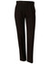 Men's black polyviscose stretch pants featuring a tailored fit and a front pleat. The pants have a logo on the waistband.