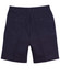 Men's chino shorts in navy blue with a classic cut and two back pockets, featuring a logo on the waistband.