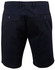 Men's stretch cotton chino shorts in navy blue, featuring a classic design and two back pockets with buttons.