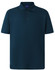 A teal men's polo shirt featuring a collar, short sleeves, and a subtle branding logo.