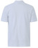 A light blue men's cotton stretch polo shirt with a collar, featuring short sleeves and a logo.