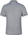 A grey men's polo shirt with a stylish design, featuring a collar and short sleeves. It has a logo present.