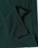 A dark green men's polo shirt featuring a folded hem and stitching details, including a logo.