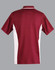 Men's TrueDry Contrast polo shirt in maroon with white side panels and a collar, featuring a logo.
