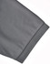 A grey polo shirt featuring a short sleeve with a neatly finished cuff and a logo.