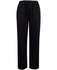 Black fleecey track pants featuring an elastic waistband and drawstring, designed for comfort and casual wear.