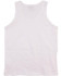 A plain white men's cotton singlet with a crew neck design and no visible branding.