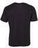 A black short-sleeve work t-shirt with a logo on the side.