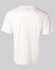 A plain white short sleeve tee with a smooth texture and a logo on the back. Suitable for kids.