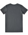 A dark grey men's premium cotton t-shirt featuring a simple design and short sleeves. It includes branding on the back.