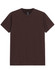 A maroon premium cotton t-shirt with a classic crew neck and short sleeves, featuring a logo.